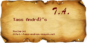 Tass András névjegykártya